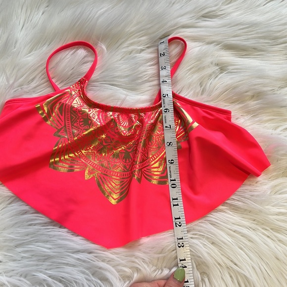 💝 10/$10 💝 Mandala Bikini Top GLITTER BEACH Size 14 - Picture 6 of 7